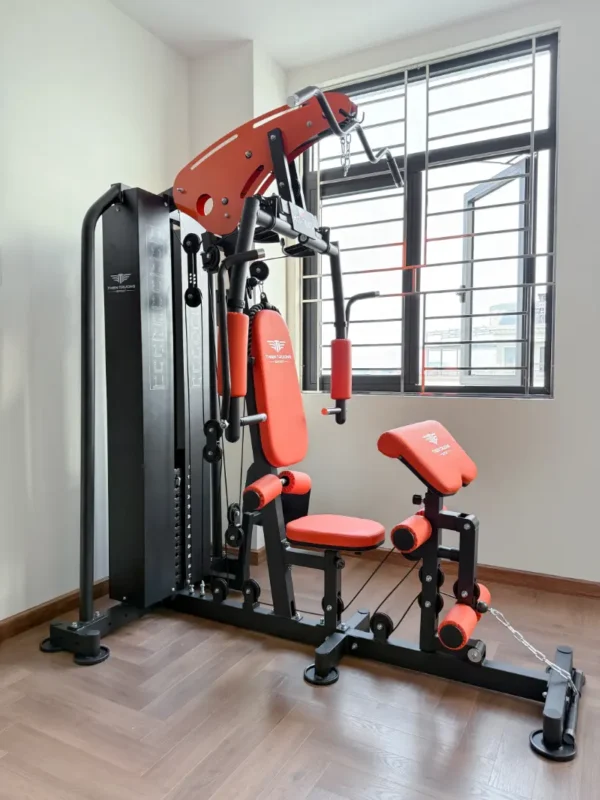 Khung chính giàn tạ thiết kế từ chất liệu thép hộp cao cấp, đảm bảo độ bền và chịu lực tốt