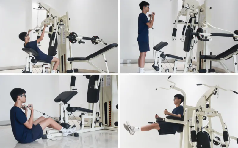Giàn tạ đa năng HQ-909S 12 Bài tập tay trước với giàn tạ HQ-909S