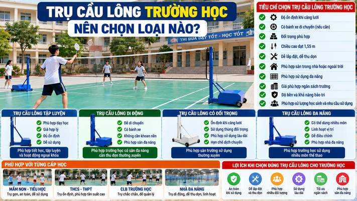 Infographic tru cau long truong hoc